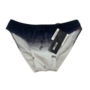 6-51 ROBERT CAVALLI Men's Speedo Paisley Motif Blue XS